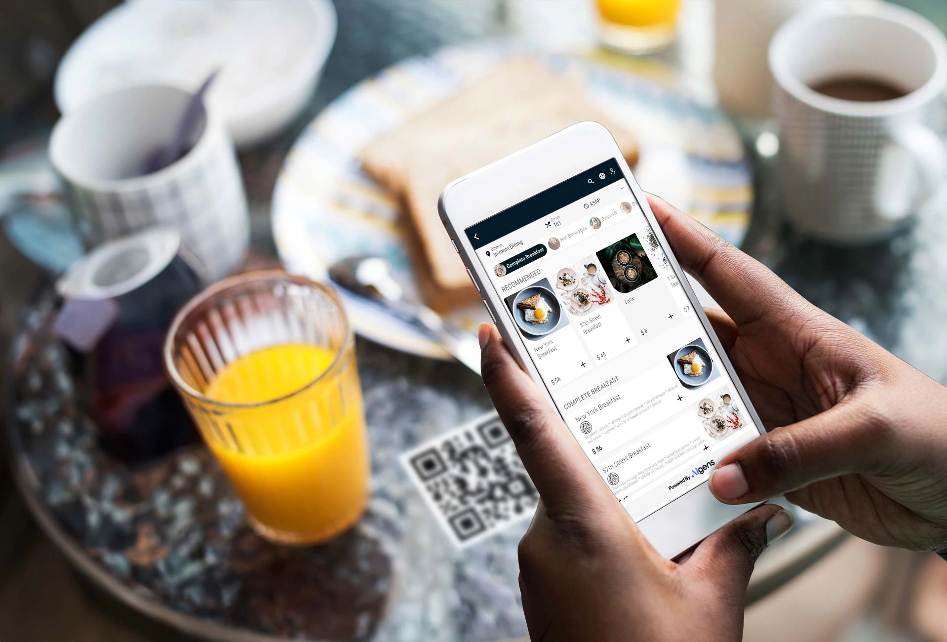 screenshot of Aigens Ordering